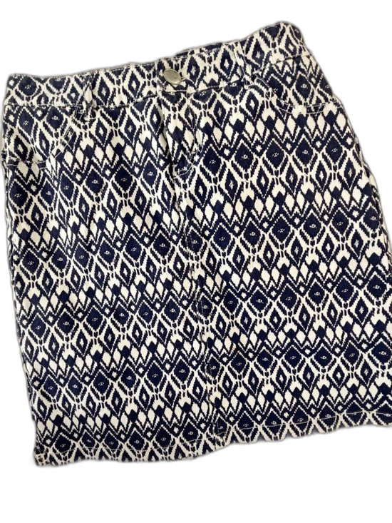 Westport 1962 Dresses & Skirts - Westport 1962 Pencil Skirt Navy White Ikat Print Preppy Workwear Size 4